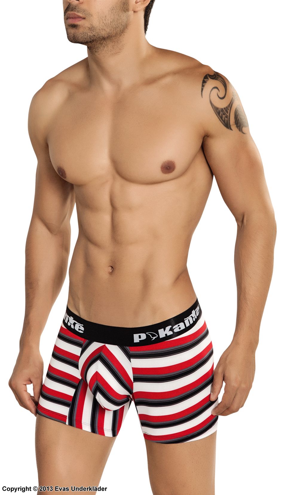 Boxershorts, anatomisch geformte Tasche, Streifen